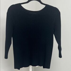 Maje Ribbed, Knit Sweater With Tie Back